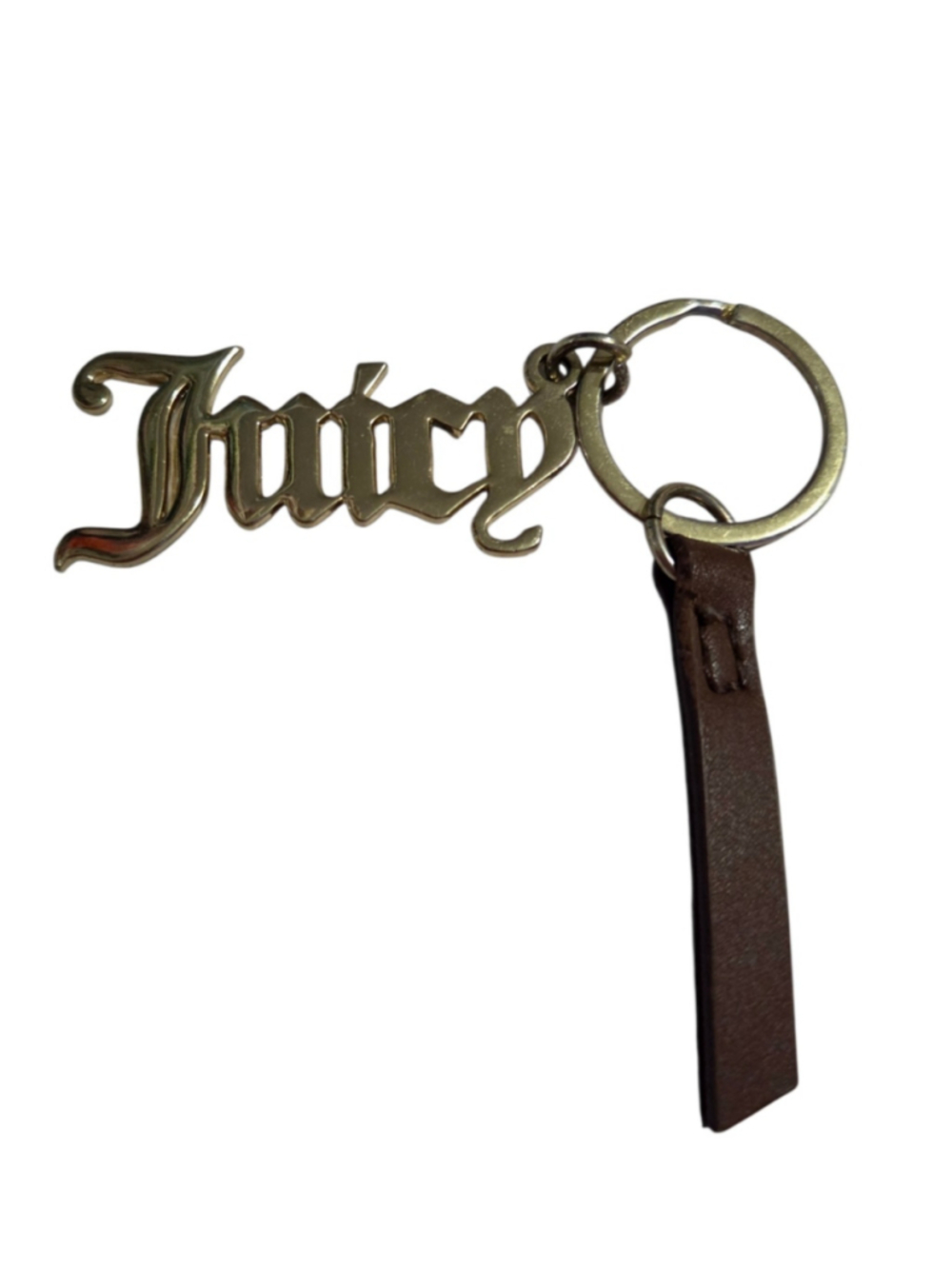 Rare Vintage Juicy Couture Gold and Brown Keychain, One Size